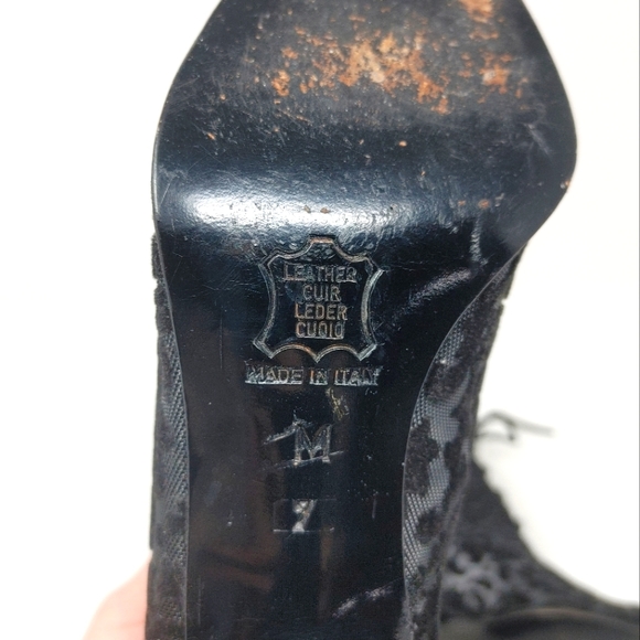 Yves Saint Laurent Vintage Lace Up Booties Size 7 - Picture 7 of 10